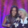 Amel Bent et Valérie Damidot - Concert - Enregistrement de l'émission "Tout le monde chante contre le cancer" au Palais des Sports à Paris, qui sera diffusée le 3 janvier 2019 sur W9. Le 11 décembre 2018 Ce spectacle unique enregistré au Dôme de Paris lancera l'opération annuelle " 100 noëls dans 100 hôpitaux ". Le but de cette opération : offrir le plus beau des Noëls aux enfants malades et leur famille dans 100 hôpitaux et Maisons de Parents en France. © M.Ausset Lacroix-D.Guignebourg / Bestimage Exclusive - No Web No Blog pour Belgique et Suisse11/12/2018 - Paris