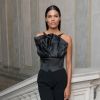 Tina Kunakey au défilé Giorgio Armani, collection prêt-à-porter printemps-été 2020, à Milan. Le 21 septembre 2019.