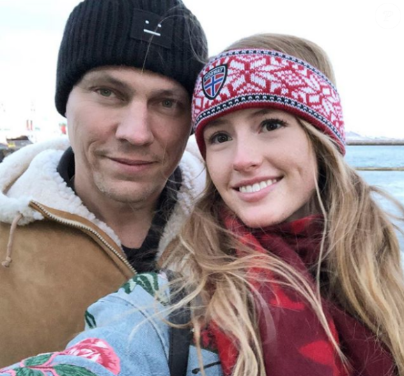 Tiësto et sa compagne Annika sur Instagram, le 14 févvrier 2018.