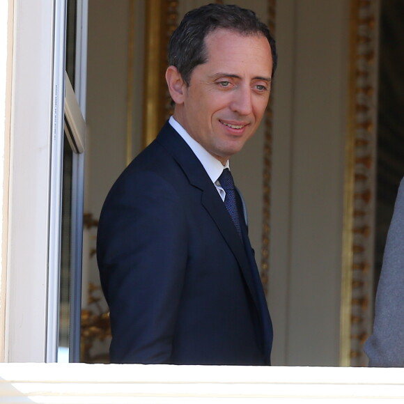 Gad Elmaleh - Présentation de la princesse Gabriella et du prince Jacques de Monaco au balcon du palais princier de Monaco, le 7 janvier 2015, à la population monégasque en présence de la famille princière.