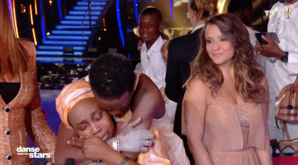 L'émotion d'Azzize Diabaté- Soirée de la love night pour le second prime de Danse avec les stars 2019- Samedi 28 septembre 2019.