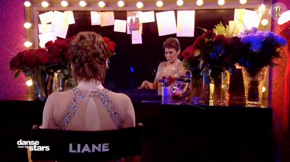 Liane Foly embrasse son partenaire- Soirée de la love night pour le second prime de Danse avec les stars 2019- Samedi 28 septembre 2019.