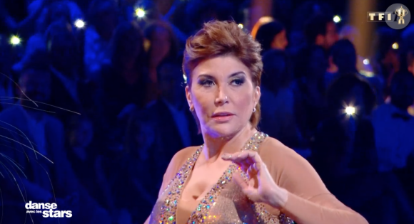 Liane Foly embrasse son partenaire- Soirée de la love night pour le second prime de Danse avec les stars 2019- Samedi 28 septembre 2019.