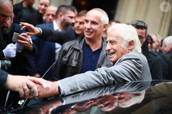 Jean-Paul Belmondo - Obsèques de Charles Gérard en la cathédrale arménienne Saint-Jean-Baptiste de Paris. Le 26 septembre 2019