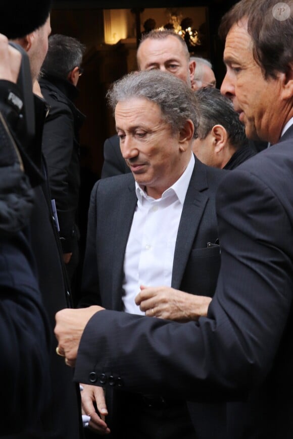 Michel Drucker - Obsèques de Charles Gérard en la cathédrale arménienne Saint-Jean-Baptiste de Paris. Le 26 septembre 2019