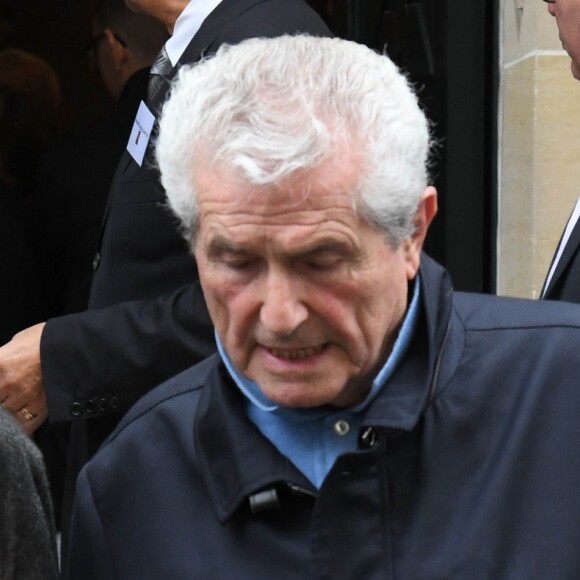 Valérie Perrin et son compagnon Claude Lelouch - Obsèques de Charles Gérard en la cathédrale arménienne Saint-Jean-Baptiste de Paris. Le 26 septembre 2019