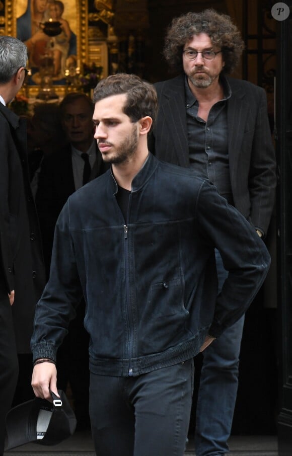 Victor Belmondo - Obsèques de Charles Gérard en la cathédrale arménienne Saint-Jean-Baptiste de Paris. Le 26 septembre 2019