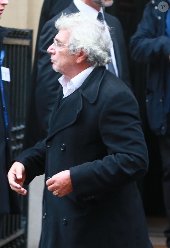 Michel Boujenah - Obsèques de Charles Gérard en la cathédrale arménienne Saint-Jean-Baptiste de Paris. Le 26 septembre 2019