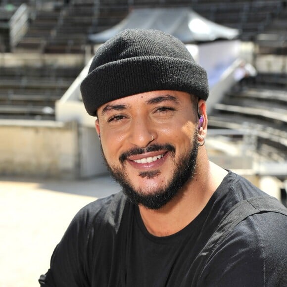 Exclusif - Slimane lors de l'enregistrement de l'émission "La Chanson de l'Année 2019" aux Arènes de Nîmes, le 16 mai 2019. © Guillaume Gaffiot/Bestimage