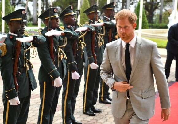 Le prince Harry, duc de Sussex - Audience avec le président João Lourenço au palais présidentiel de Luanda, en Angola, le sixième jour de la tournée royale en Afrique. Luanda, le 28 septembre 2019.