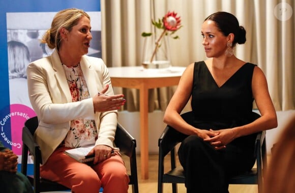 Meghan Markle lors d'un entretien avec des femme entrepreneurs dans le domaine de la technologie à Cape Town, Afrique du Sud le 25 septembre 2019.