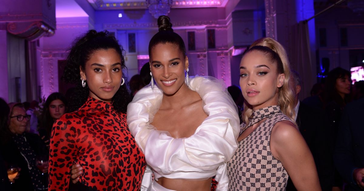 Cindy Bruna fête ses 25 ans avec Imaan Hammam et Jasmine Sanders au Lutetia Pop Up Club. La