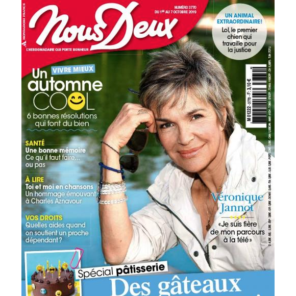Retrouvez l'intégralité de l'interview de Véronique Jannot dans le magazine Nous Deux, numéro 3770, du 1er octobre 2019.