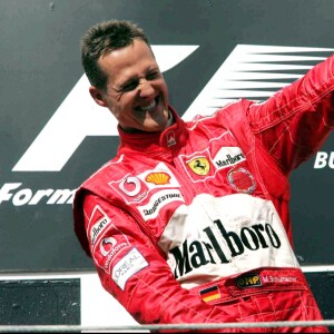 Michael Schumacher remporte le Grand Prix de Hongrie le 16 août 2004.