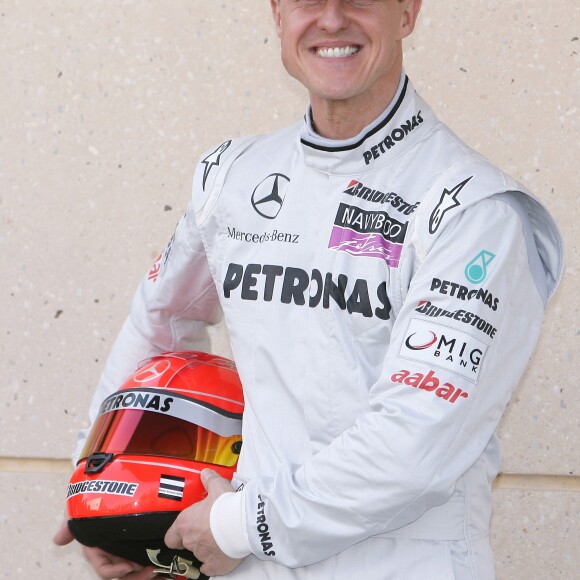 Michael Schumacher lors du grand prix de Formule 1 à BahreIn le 11 mars 2010.