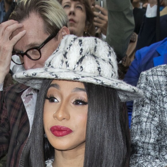 Anna Wintour et Cardi B. - Front row du défilé de mode "Chanel", collection PAP printemps-été 2020 au Grand Palais à Paris. Le 1er octobre 2019. © Olivier Borde / Bestimage