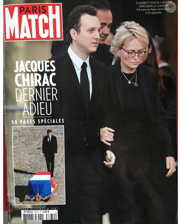 Couverture de "Paris Match"- 3 octobre 2019.
