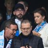 Marlène Schiappa et son mari Cédric Brugière dans les tribunes du stade Vélodrome lors du match de football de ligue 1 opposant le Paris Saint-Germain (PSG) à l'Olympique de Marseille (OM) à Marseille, France, le 28 octobre 2018. Le PSG a gagné 2-0. © Lionel Urman/Bestimage