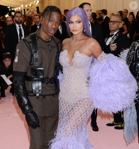 Travis Scott et sa compagne Kylie Jenner - Arrivées des people à la 71ème édition du MET Gala (Met Ball, Costume Institute Benefit) sur le thème "Camp: Notes on Fashion" au Metropolitan Museum of Art à New York, le 6 mai 2019