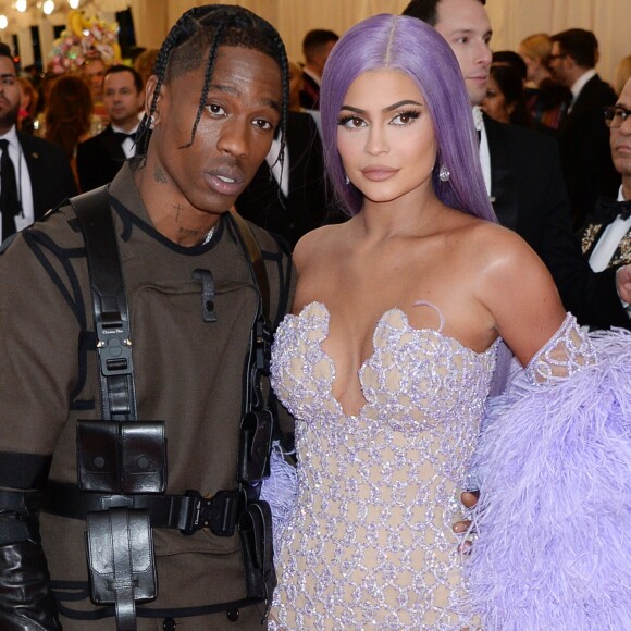 Travis Scott et sa compagne Kylie Jenner - Arrivées des people à la 71ème édition du MET Gala (Met Ball, Costume Institute Benefit) sur le thème "Camp: Notes on Fashion" au Metropolitan Museum of Art à New York, le 6 mai 2019