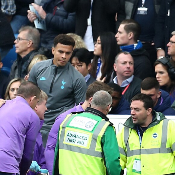 Hugo Lloris s'est blessé lors du match Brighton-Tottenham le 5 octobre 2019.
