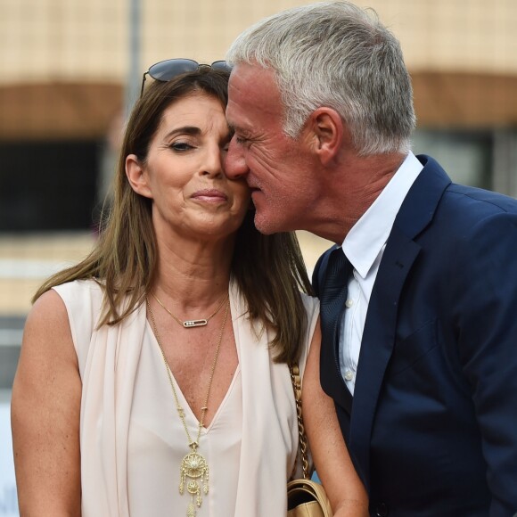 Claude et Didier deschamps durant l'inauguration du Stade de football Didier Deschamps à Cap d'Ail le 12 septembre 2018. © Bruno Bebert / Bestimage