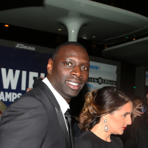 Omar Sy et sa femme Hélène à l'arrivée de la 11ème cérémonie des Globes de Cristal au Lido à Paris le 30 janvier 2017. © Bestimage