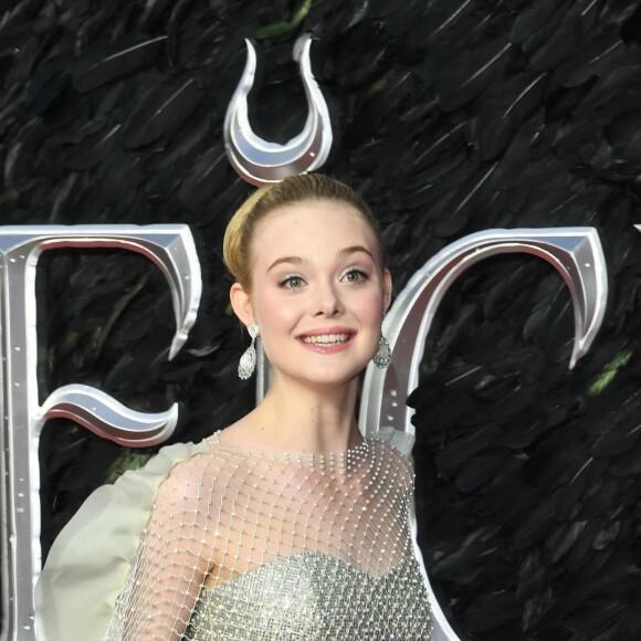 Elle Fanning - Première du film "Maléfique : Le Pouvoir du mal" à l'Imax Odeon de Londres le 9 octobre 2019.