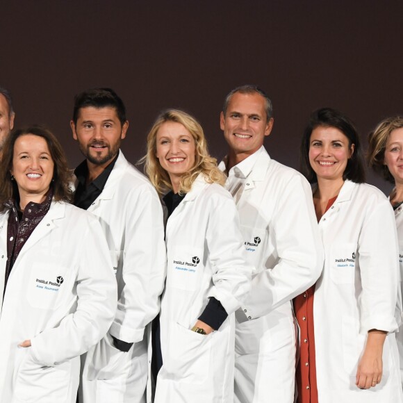 Christophe Beaugrand, Alexandra Lamy, marraine du Pasteurdon 2019, Louis Laforge, Anne Roumanoff, Alba Ventura - People lors du lancement de la 13e édition du Pasteurdon à l'Institut Pasteur à Paris. Le 9 octobre 2019 © Coadic Guirec/Bestimage