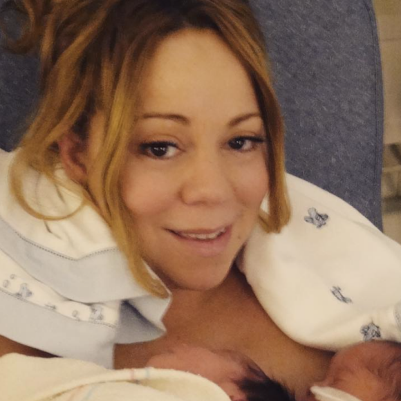 Mariah Carey, le jour de son accouchement et de la naissance de ses jumeaux, Moroccan et Monroe.