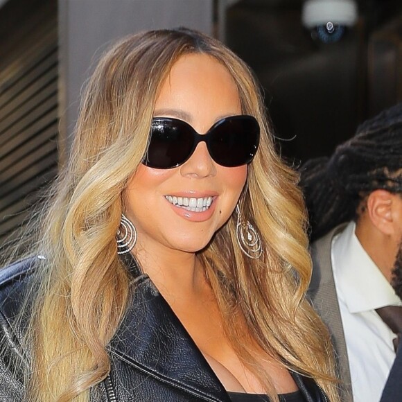 Mariah Carey, en promotion pour son nouvel album "Caution", dans les rues de New York le 14 novembre 2018.