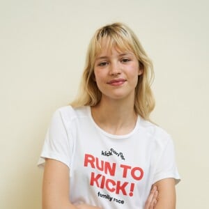 La chanteuse Angèle s'investit dans l'association KickCancer pour l'évènement Run Don't Cry, une course familiale organisée pour une levée de fonds pour la recherche contre le cancer chez l'enfant. Ixelles, le 27 mai 2019.