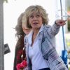 Exclusif - Jane Fonda et Lily Tomlin ont été aperçues sur le tournage d'un épisode de la série 'Grace and Frankie' à Los Angeles, le 29 mai 2019.