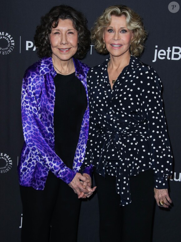 Lily Tomlin, Jane Fonda - Photocall de la série "Grace et Frankie" au Paleyfest 2019 à Hollywood. Le 16 mars 2019 Hollywood