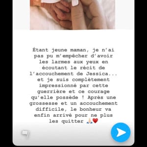 Jesta Hillman adresse de tendres mots à Jessica Thivenin sur Snapchat, le 14 octobre 2019.