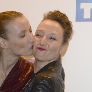 Alexandra Lamy et sa soeur Audrey Lamy - Avant-Premiére du film "Ce soir je vais tuer l' assassin de mon fils" à l'Elysée Biarritz à Paris le 24 mars 2014.