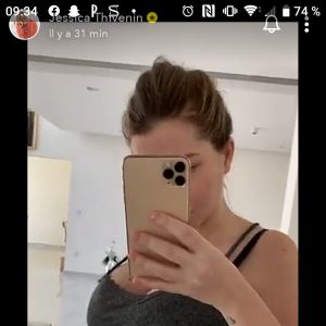Jessica Thivenin dévoile sa silhouette une semaine après l'accouchement de son fils Maylone, le 15 octobre 2019, sur Snapchat