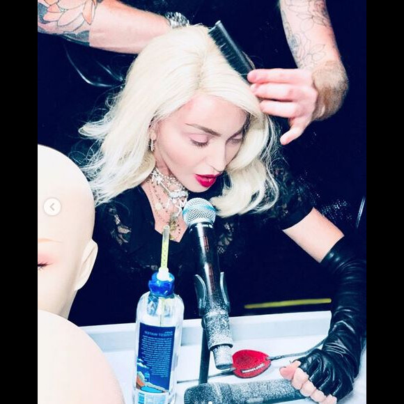 Madonna en répétition pour les concerts de sa tournée, le "Madame X Tour". Août 2019.