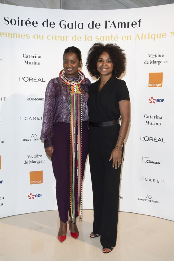 Exclusif - Nice Nailantei Leng'ete et Laura Georges assistent à la soirée de gala de l'AMREF "Les femmes au coeur de la santé en Afrique" au Pavillon Cambon Capucines à Paris, le 15 octobre 2019.