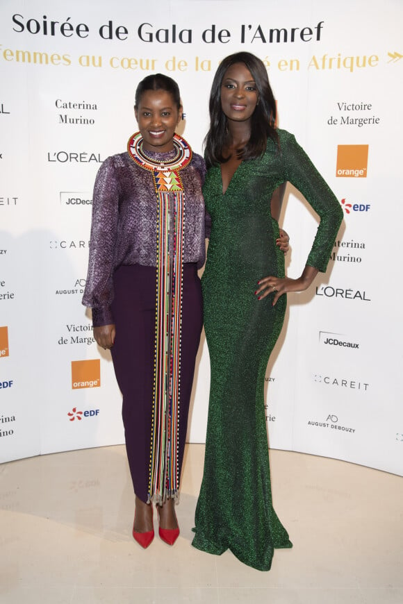 Exclusif - Nice Nailantei Leng'ete et Diara Ndiaye assistent à la soirée de gala de l'AMREF "Les femmes au coeur de la santé en Afrique" au Pavillon Cambon Capucines à Paris, le 15 octobre 2019.
