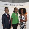 Exclusif - Laura Flessel et ses amis assistent à la soirée de gala de l'AMREF "Les femmes au coeur de la santé en Afrique" au Pavillon Cambon Capucines à Paris, le 15 octobre 2019.