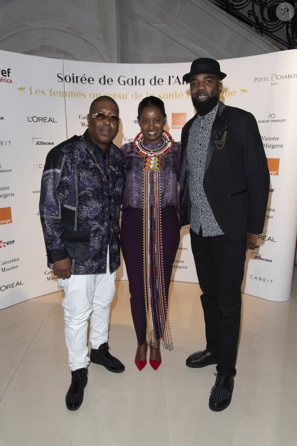 Exclusif - Nice Nailantei Leng'ete et les Neg' Marrons assistent à la soirée de gala de l'AMREF "Les femmes au coeur de la santé en Afrique" au Pavillon Cambon Capucines à Paris, le 15 octobre 2019.