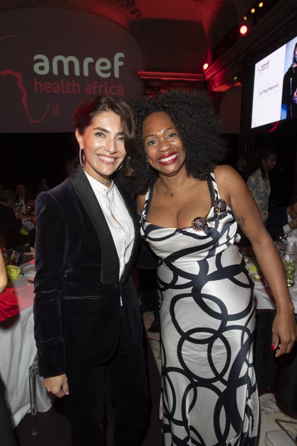 Exclusif - Caterina Murino et Laura Flessel assistent à la soirée de gala de l'AMREF "Les femmes au coeur de la santé en Afrique" au Pavillon Cambon Capucines à Paris, le 15 octobre 2019.