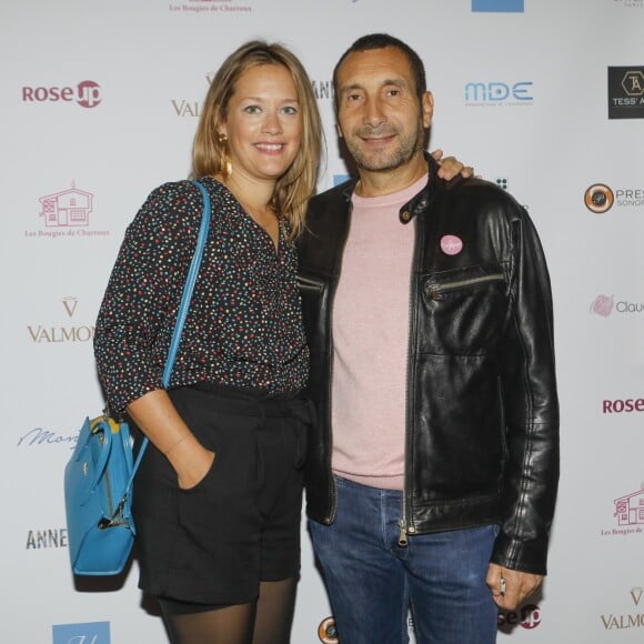 Exclusif - Caroline Faindt et son compagnon Zinédine Soualem - Photocall de la 6ème édition du cocktail "A Claudine" au profit de l'association "RoseUp" au restaurant "Mon Paris !" à Paris. Le 14 octobre 2019 © Christophe Clovis / Bestimage