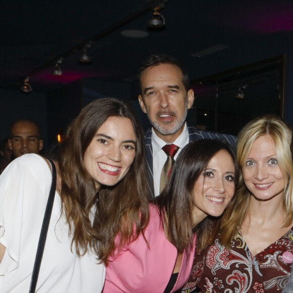 Exclusif - Johanna Bros, Fabienne Carat et sa soeur Carole, Lewis-Martin Soucy, Eleonore Sarrazin, guest - Soirée de la 6ème édition du cocktail "A Claudine" au profit de l'association "RoseUp" au restaurant "Mon Paris!" à Paris. Le 14 octobre 2019 © Christophe Clovis / Bestimage