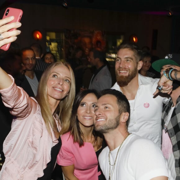 Exclusif - Tonya Kinzinger, Fabienne Carat, Christian Millette, Yann-Alrick Mortreuil - Soirée de la 6ème édition du cocktail "A Claudine" au profit de l'association "RoseUp" au restaurant "Mon Paris!" à Paris. Le 14 octobre 2019 © Christophe Clovis / Bestimage