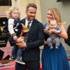 Ryan Reynolds avec sa femme Blake Lively et leurs deux filles James Reynolds et sa petite soeur - Ryan Reynolds reçoit son étoile sur le Walk of Fame à Hollywood, le 15 décembre 2016.