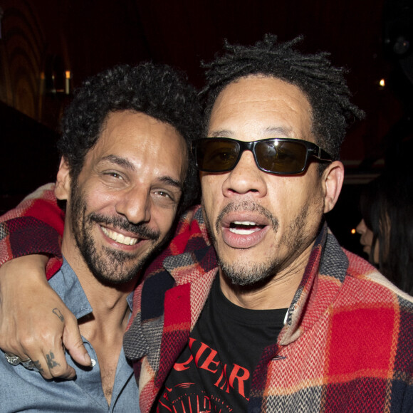 Tomer Sisley et Joey Starr (JoeyStarr) lors de la soirée d'anniversaire de S.Sisley au restaurant Roxie à Paris, France, le 6mai 2019. © Pierre Perusseau/Bestimage