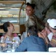 Mel B (Melanie Brown) - Heidi Klum et son mari Tom Kaulitz déjeunent avec leurs invités au restaurant La Fontelina, le lendemain de leur mariage à Capri. Le 4 Aout 2019.
