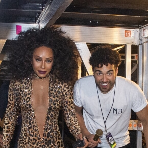 Melanie Brown (Mel B) - Les Spice Girls backstage lors de leur concert au Stade de Wembley dans le cadre de leur tournée "Spice World UK Tour". Londres, le 20 juin 2019.